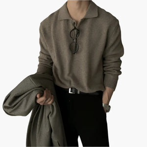 PUSAN Merino Polo Sweater