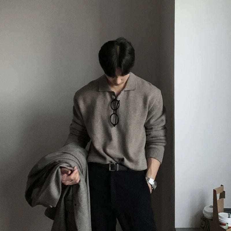 PUSAN Merino Polo Sweater