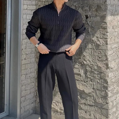 GWANGJU Cable Half Zip Sweater
