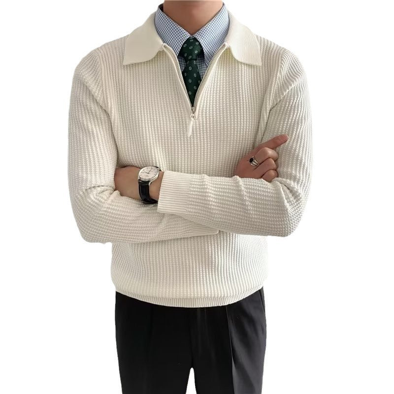 Quarter Zipped Formal Sweater