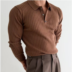 Old Money Full Sleeve Ribbed Polo