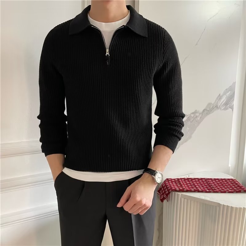 Quarter Zipped Formal Sweater